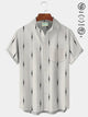 Alohadaddy Retro Holiday Off White Men's Shirt Polka Dots Art Breathable Comfort Pocket Camp Shirt Big Tall