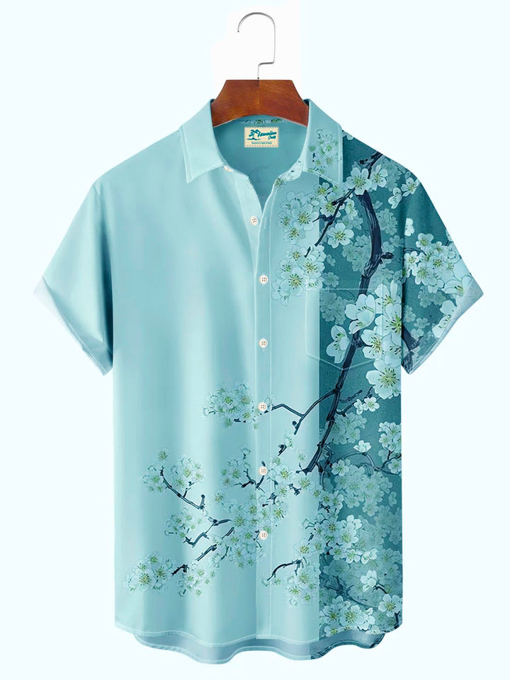 Alohadaddy Hawaiian Floral Plum Blossom Cherry Blossom Men&