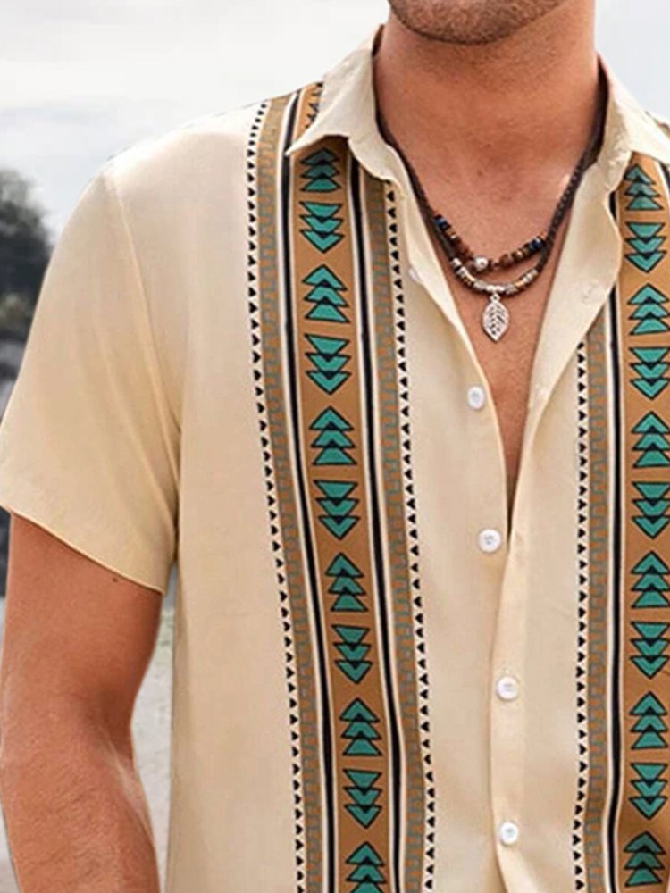 Alohadaddy Retro Geometric Printed Men&