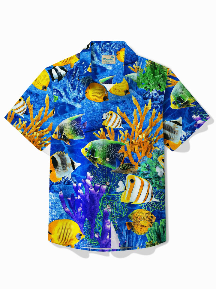 Alohadaddy Hawaiian Sea Life Fish Print Men&