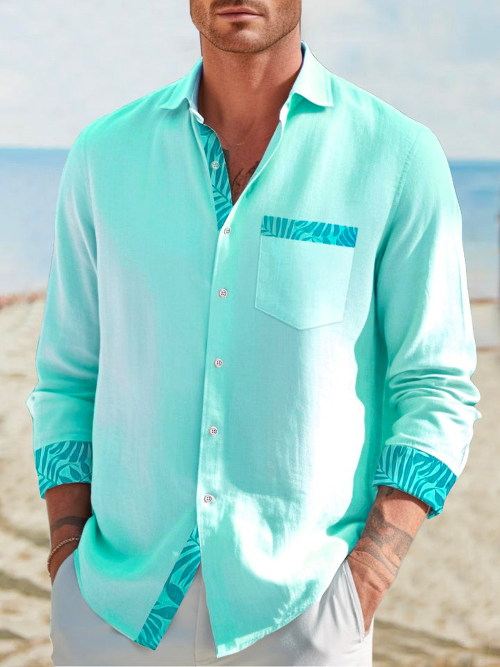 Alohadaddy Hawaiian Leaf Print Men&