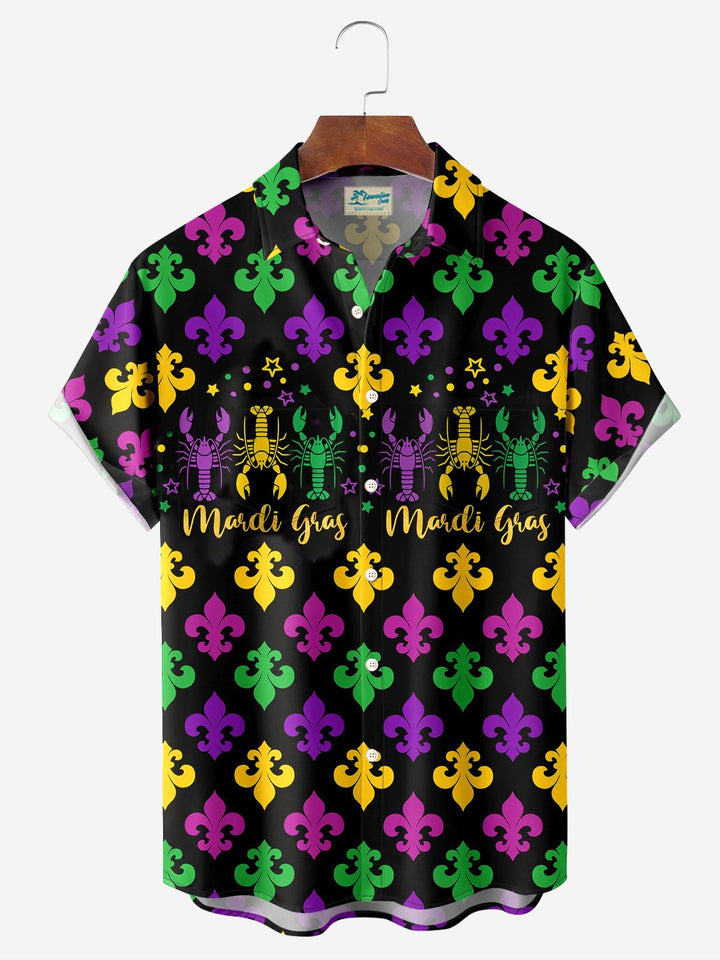 Alohadaddy Mardi Gras Lobster Print Men&