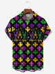 Alohadaddy Mardi Gras Lobster Print Men's Button Pocket Shirt