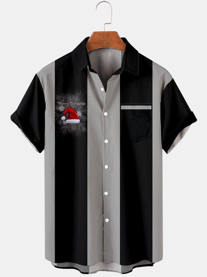 Chemise hawaïenne à imprimé sur le thème de Noël