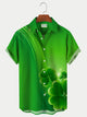 Men's Happy St. Patrick's Day Print Hawaiian Shirt Breathable Big and Tall Shirts
