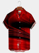 Alohadaddy Red Tech Art Gradual Print Shirt Plus Size Shirt