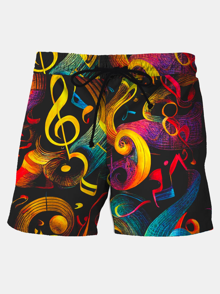 Alohadaddy Casual Abstract musical Note Men&