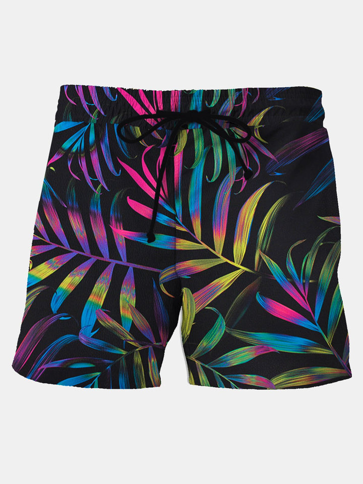 Alohadaddy Vacation Beach Art Fancy Palm Leaves Men&