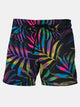 Alohadaddy Vacation Beach Art Fancy Palm Leaves Men's Art Breathable quick Dry Casual Shorts