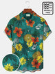 Alohadaddy Beach Vacation Hibiscus Flower Pineapple Coconut Tree Silhouettes Men's  Free Seersucker Plus Size Customized Available Shirts