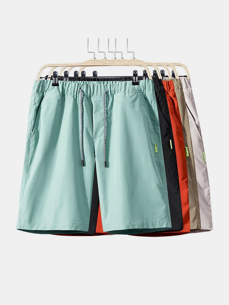 Alohadaddy Loose Solid Color Cropped Pants Breathable Beach Sweatpants Shorts