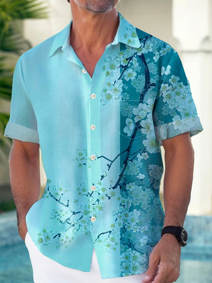 Alohadaddy Hawaiian Floral Plum Blossom Cherry Blossom Men&