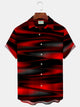 Alohadaddy Retro Ombre Print Men's Button Pocket Short Sleeve Shirt