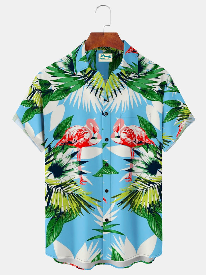 Camisa elástica con botones de talla grande con diseño geométrico hawaiano para hombre de Alohadaddy Art