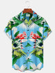 Alohadaddy Art Men's Hawaiian Geometric Stretch Plus Size Button Down Shirt