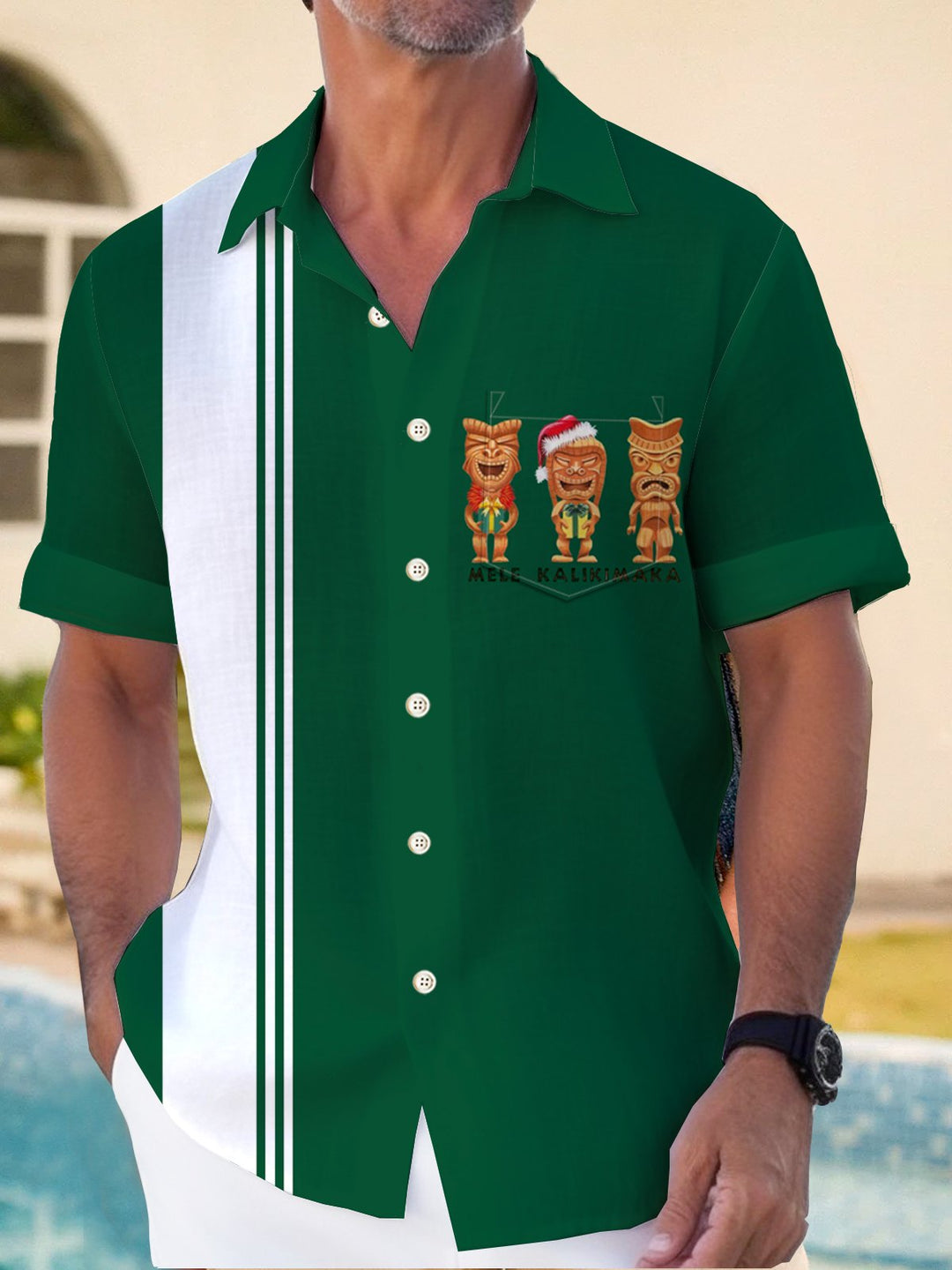 Alohadaddy TIKI Alien Hawaiian Pattern Men&