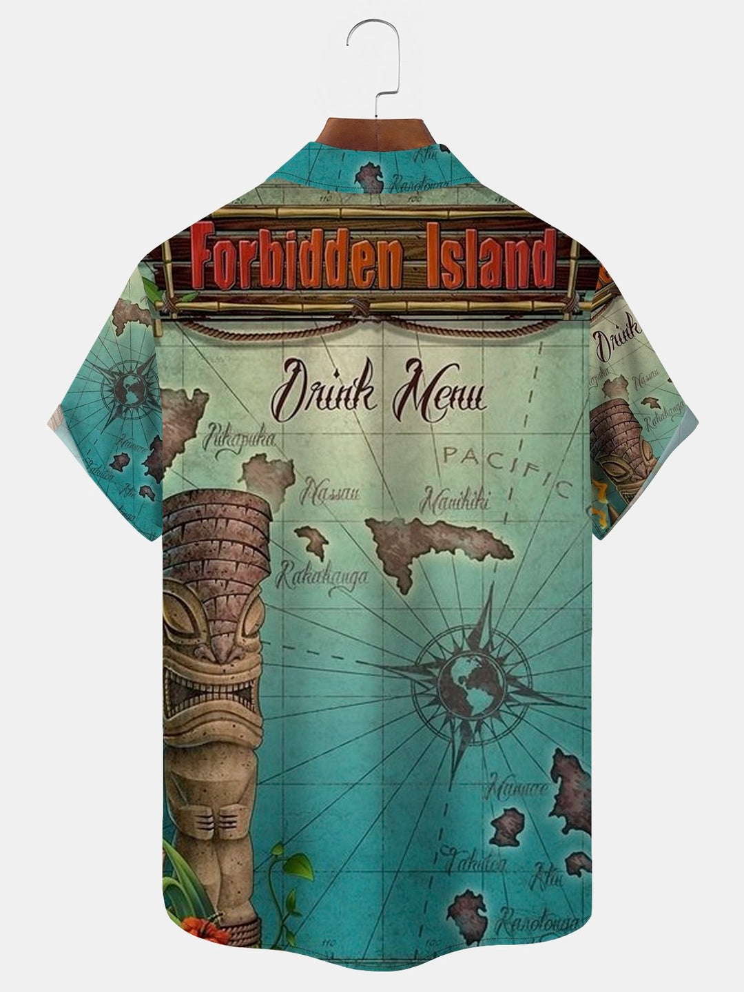 Chemise hawaïenne à imprimé nautique pour homme Alohadaddy TIKI Chemise de camping extensible à poche Aloha Cartoon