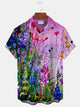 Alohadaddy Hawaii Gradient Print Men's Button Pocket Shirt