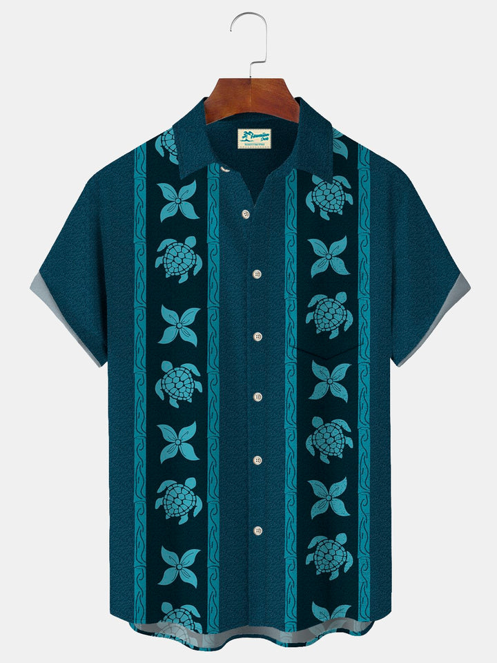 Alohadaddy Retro Return Floral Bowling Print Textured Men&