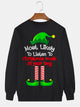 Alohadaddy Most Likely To Listen To Christmas Music All Year Round Men's Round Neck Printed Sweatshirt