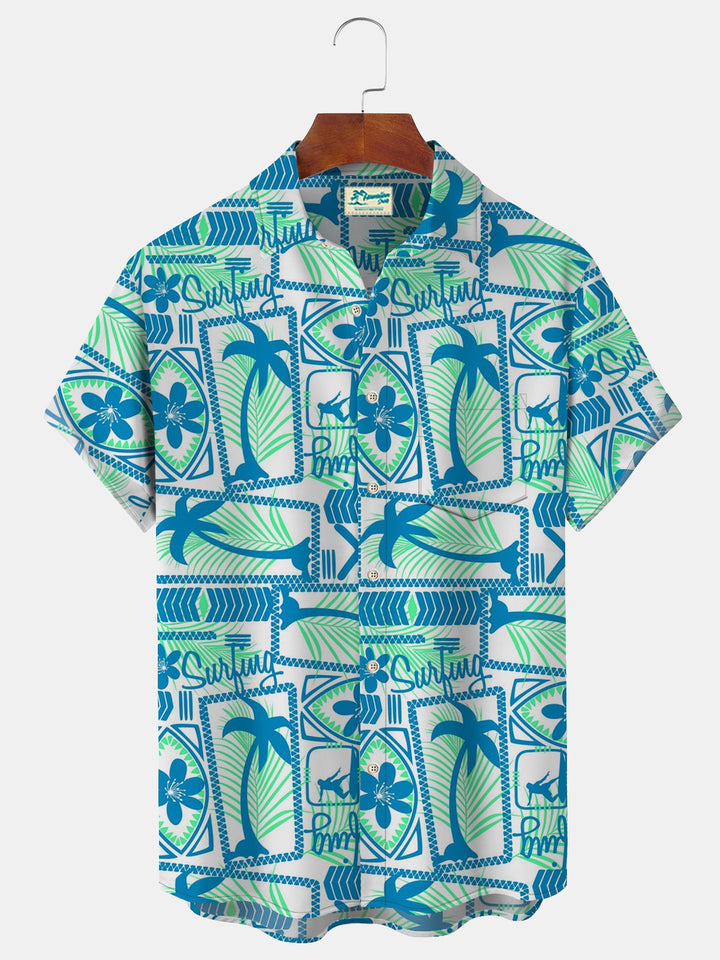 Camisa hawaiana con bolsillo para hombre de Alohadaddy Coconut Beach Resort
