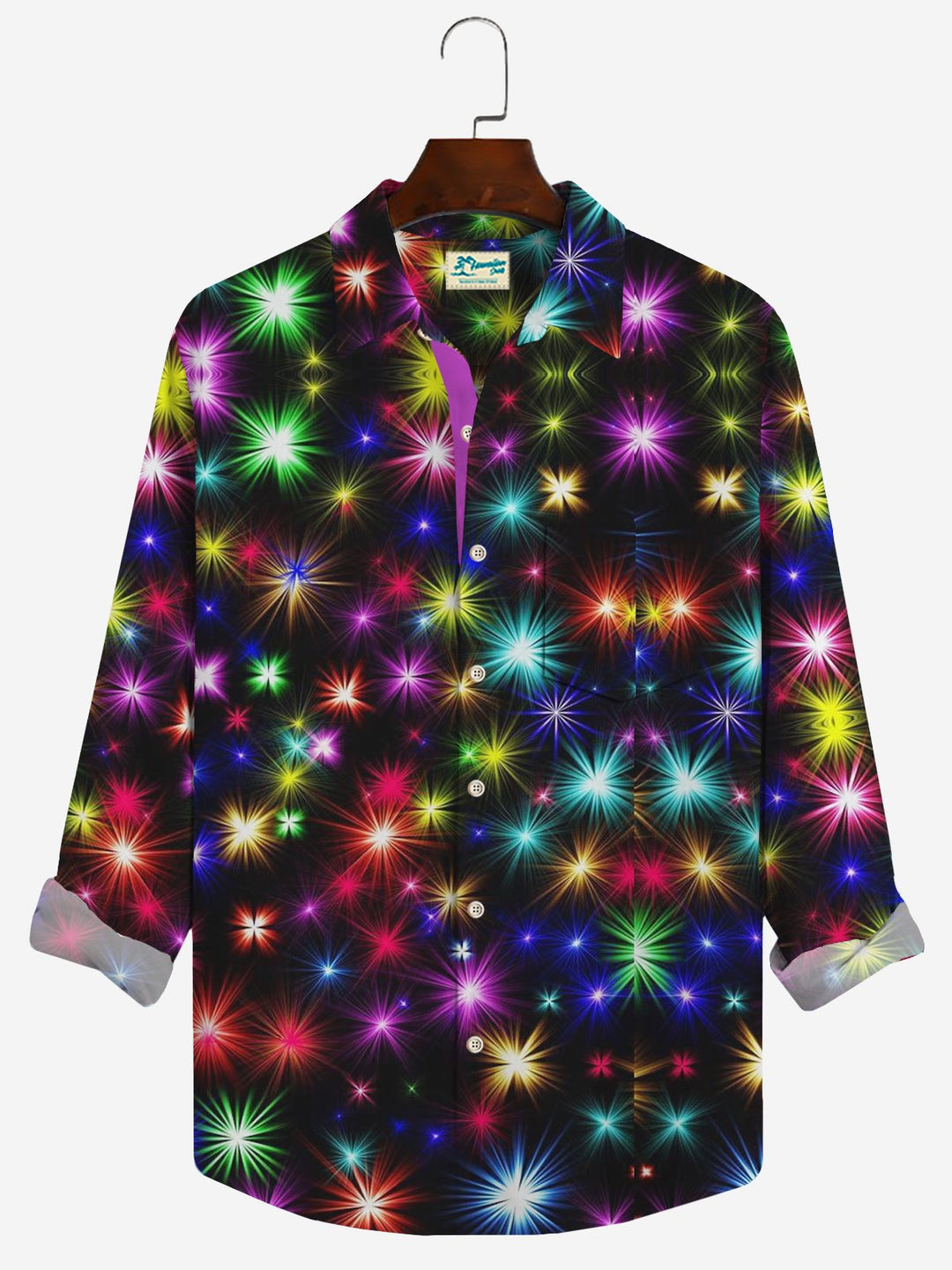 Alohadaddy Holiday Christmas Fireworks Print Men&