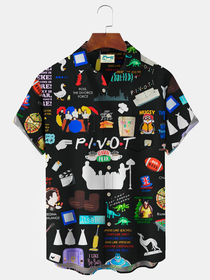 Alohadaddy Vintage Friends Print Men&