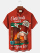 Alohadaddy Holiday Christmas Print Men's Button Pocket Shirt