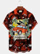 Alohadaddy Coconut Rugby Retro Car Print Men's Button Pocket Shirt