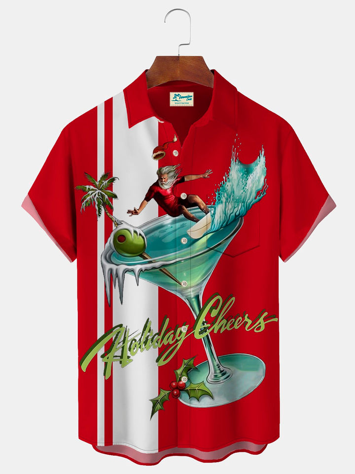 Alohadaddy Vintage Christmas Holiday Red Men&