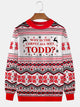 Alohadaddy Men's Christmas Print Crew Neck Sweatshirt