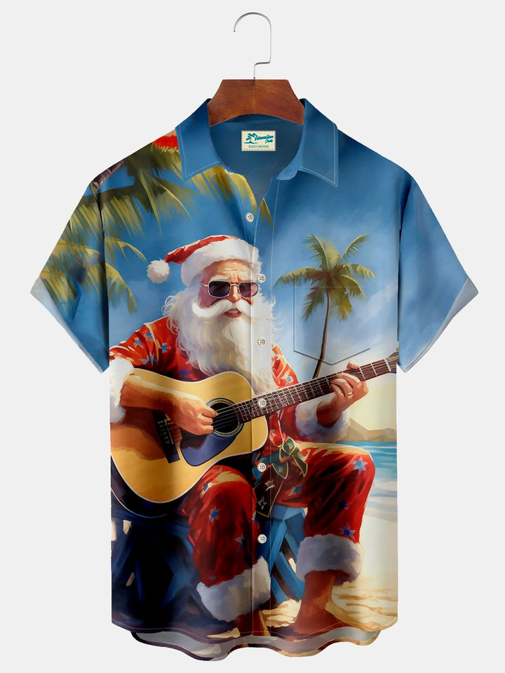 Alohadaddy Christmas Santa Musical Print Men&
