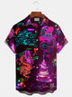 Alohadaddy New Year's Year of the Dragon Print Men's Button Pocket Shirt
