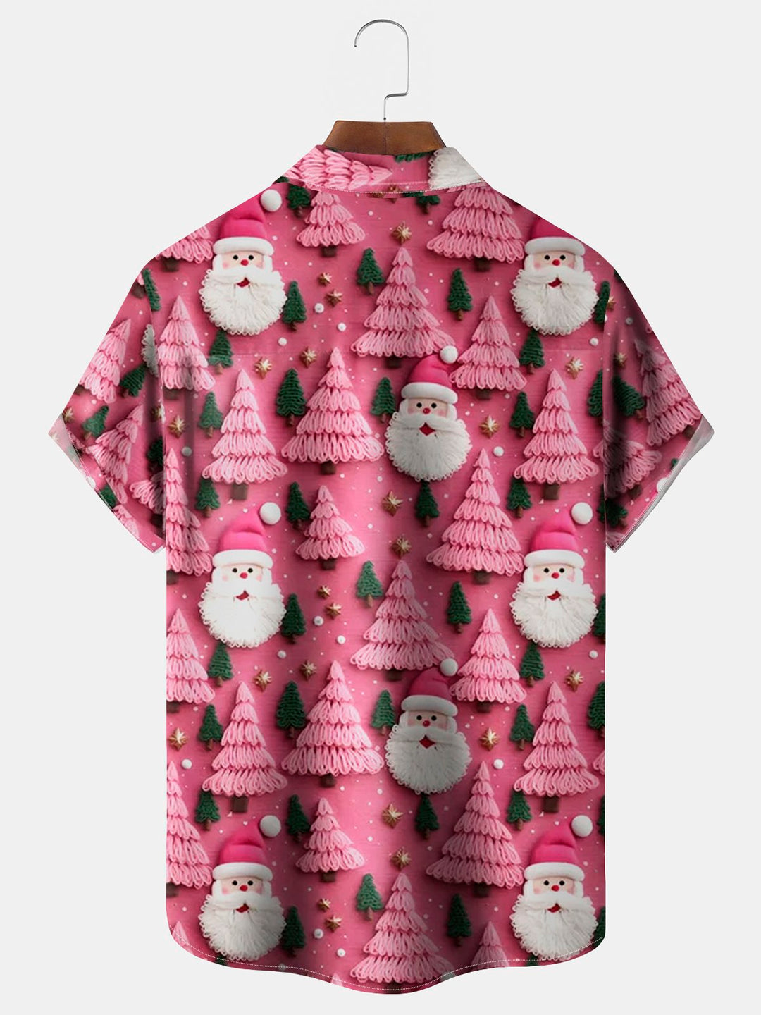 Camisa con bolsillos abotonados para hombre con estampado de gnomos navideños de Alohadaddy