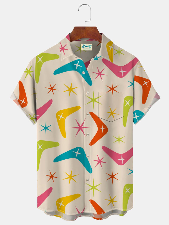Alohadaddy Vintage Mid-Century Geometric Khaki Men&