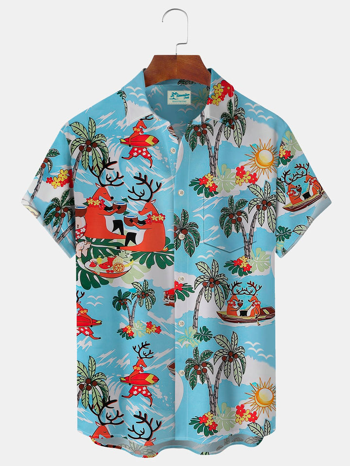 Alohadaddy Hawaiian Coconut Tree Print Men&