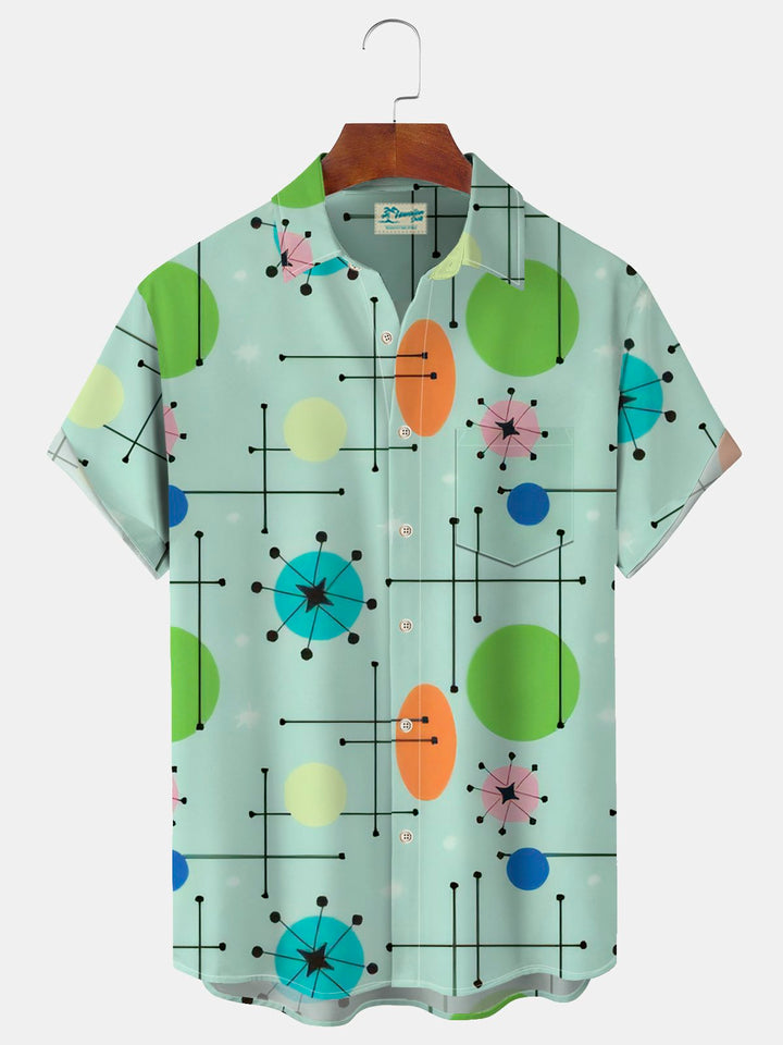 Alohadaddy Vintage Geometric Atomic Print Men&
