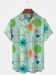 Alohadaddy Vintage Geometric Atomic Print Men's Button Pocket Shirt