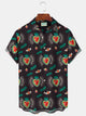Camisas hawaianas para hombre con diseño de dibujos animados de amor y arte de San Valentín de Alohadaddy Camisas de campamento con bolsillos Camisas grandes y altas
