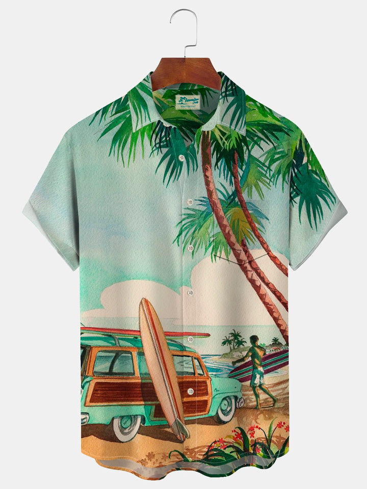 Alohadaddy Hawaiian Botanical Car Print Men&