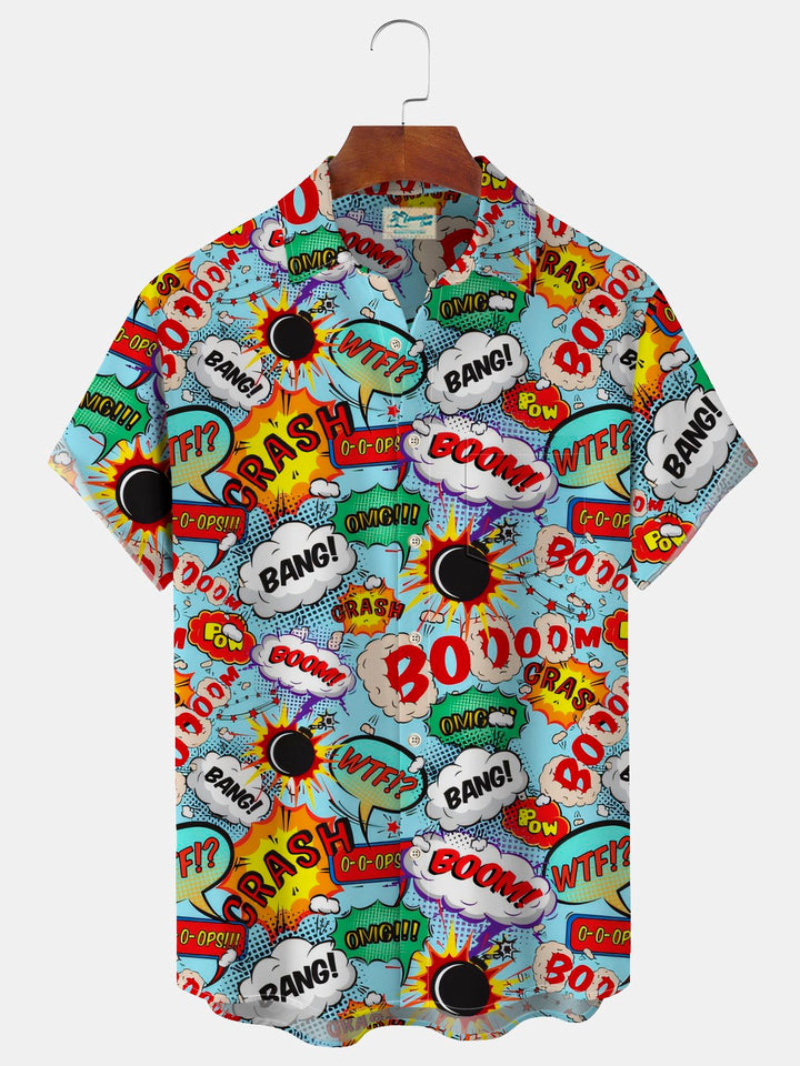 Alohadaddy Hawaiian Letter Explosion Print Men&