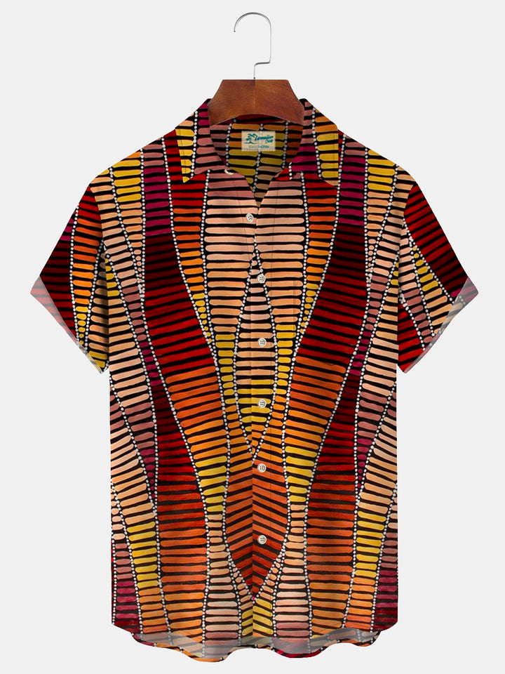 Alohadaddy Vintage Geometric Ethnic Print Men&