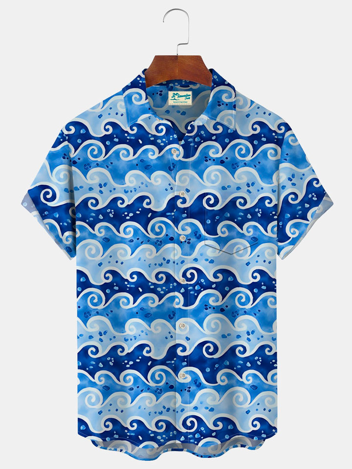 Alohadaddy Vintage Japanese Wave Blue Men&
