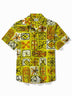 Alohadaddy Hawaiian Tiki Printed Men's Button Pocket Shirt