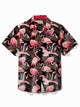 Alohadaddy Hawaiian Shirt Flamingo Print Men's Button Pocket Shirt