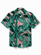 Alohadaddy Hawaiian Shirt Botanical Print Men's Button Pocket Shirt