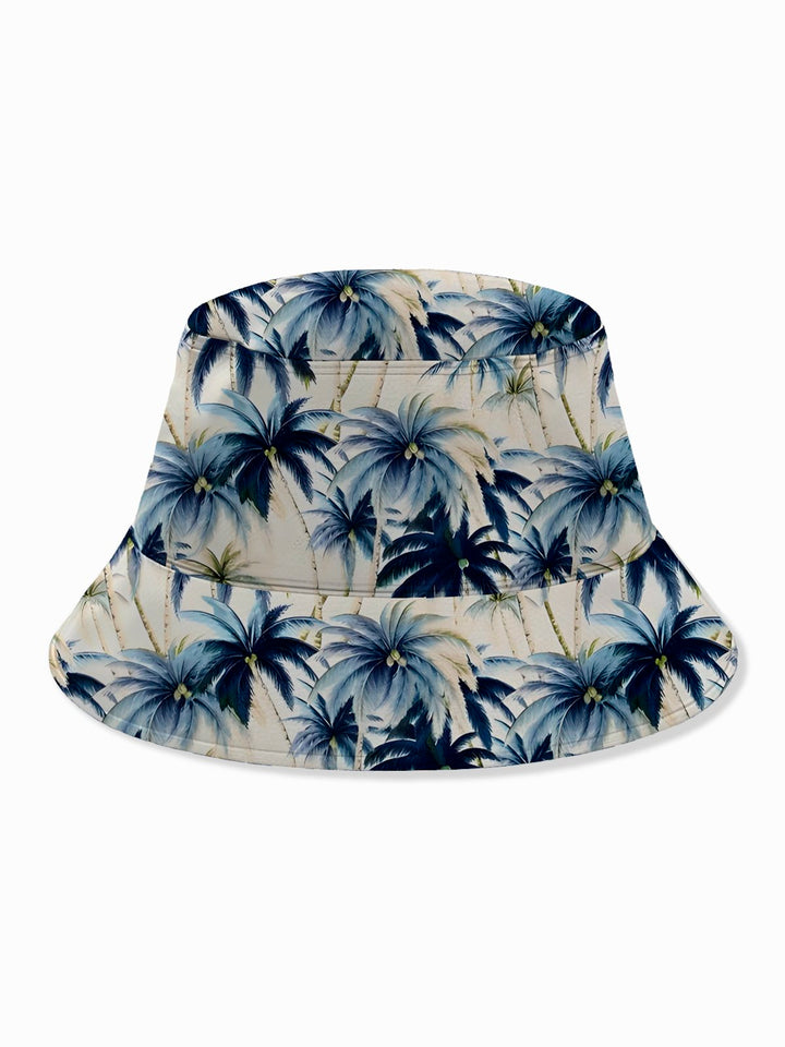 Sombrero de pescador con estampado de árbol de coco hawaiano para hombre de Alohadaddy Hats
