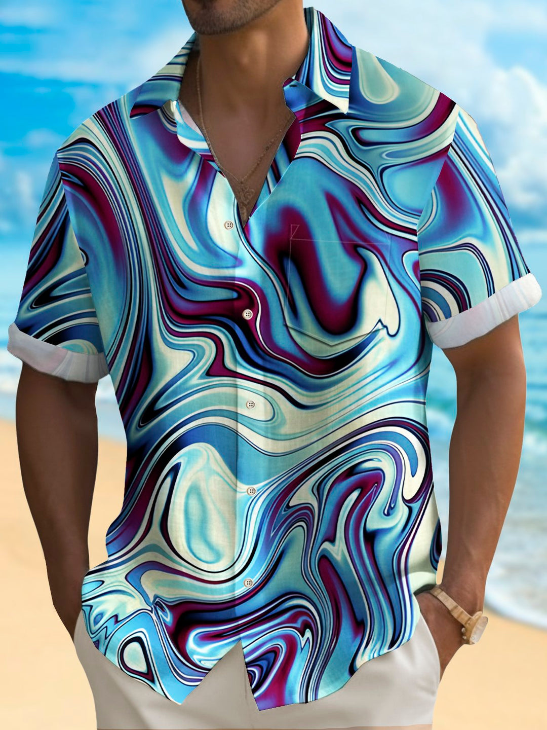 Alohadaddy Retro Psychedelic Style Men&