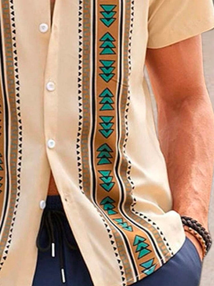 Alohadaddy Retro Geometric Printed Men&