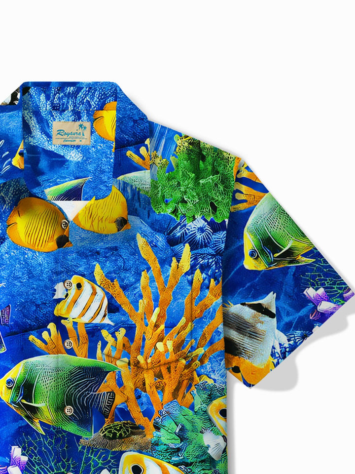 Alohadaddy Hawaiian Sea Life Fish Print Men&